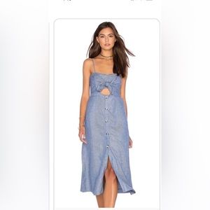 Revolve x Bardot Gloria Dress NWT size 6 denim chambray dress